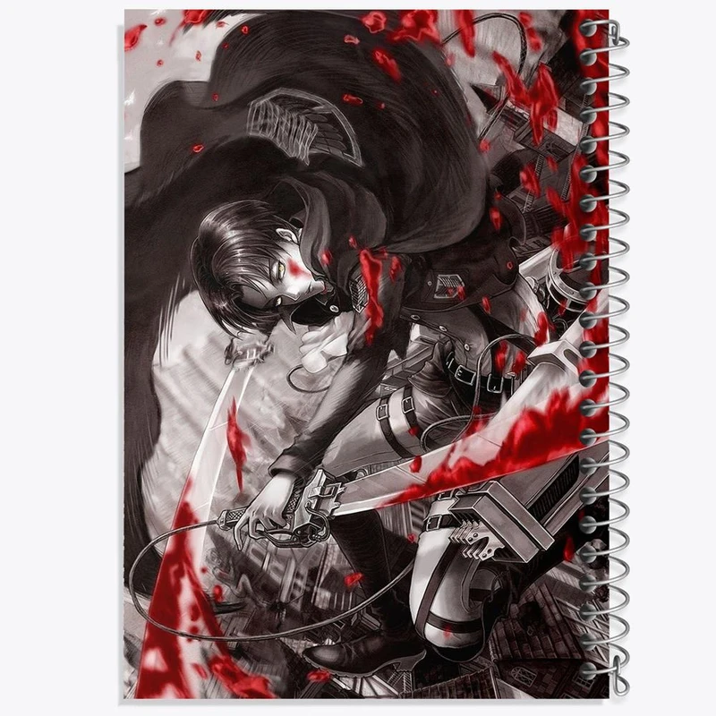 دفتر مشق 50 برگ خندالو مدل لیوای آکرمن انیمه Attack on Titan کد 10979