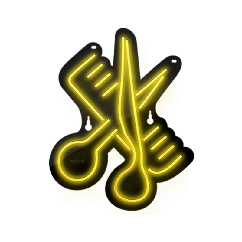 چراغ دیواری نئون دیزاین طرح Barber-BL_YL