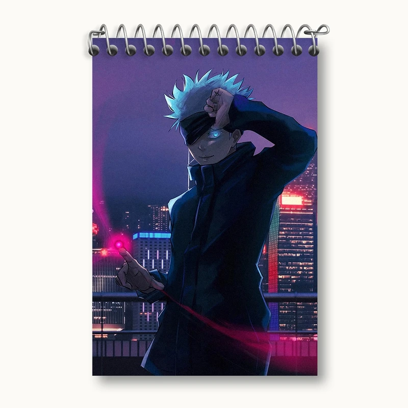 دفتر یادداشت 50 برگ خندالو مدل گوجو ساتورو انیمه جوجوتسو کایزن کد F749