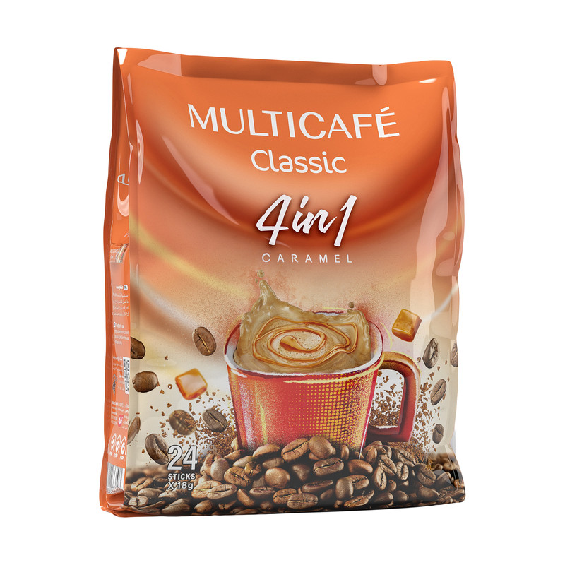  پودر قهوه فوری 1 × 4 کلاسیک مولتی کافه - 18 گرم بسته 24 عددی