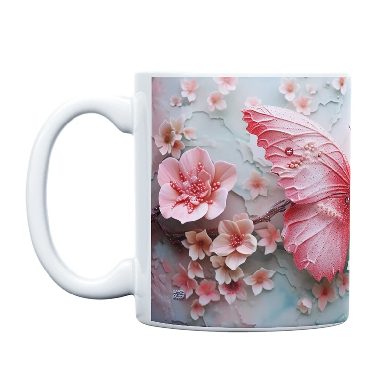 ماگ حس آمیزی طرح پروانه مدل کلاسیک کد 66