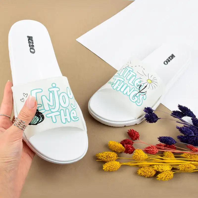 دمپایی زنانه کیتو مدل از چیزای کوچیک لذت ببر کد 4003