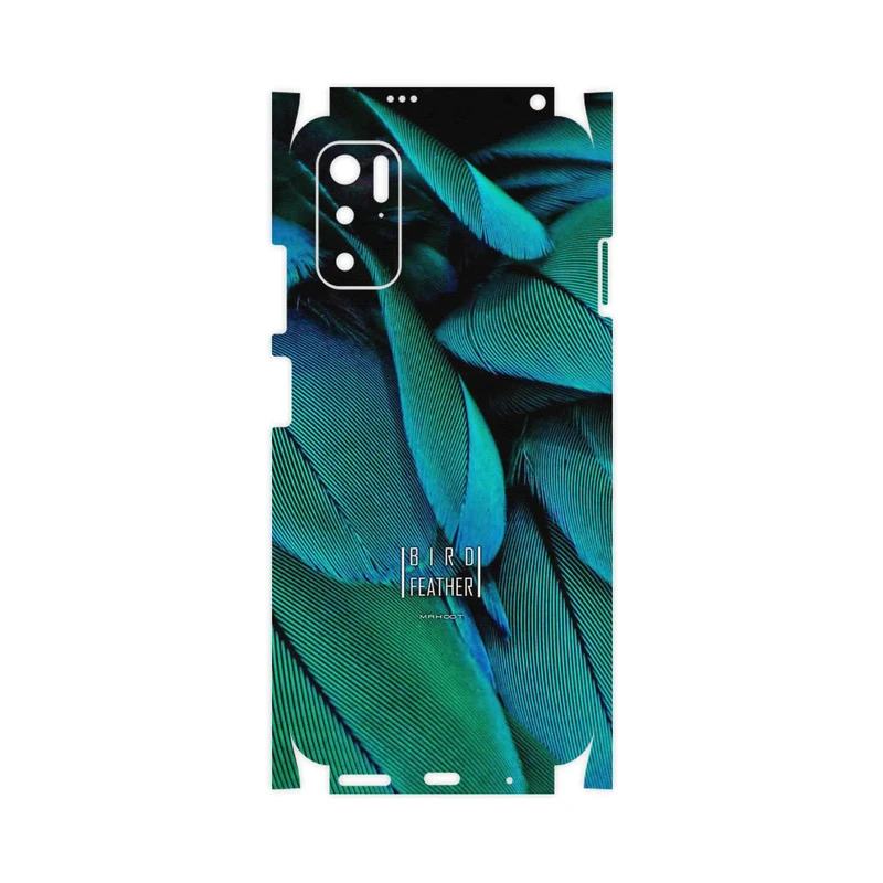 برچسب پوششی ماهوت مدل Green Feather-FullSkin مناسب برای گوشی موبایل شیائومی Poco M3 Pro 5G