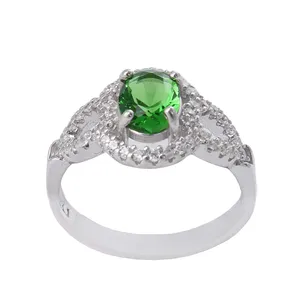 انگشتر نقره زنانه بازرگانی میلادی مدل کوارتز تراش جواهری رکاب رادیوم کد AWR_1136