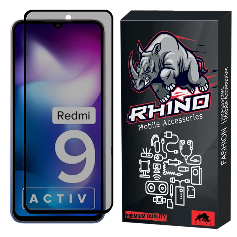 محافظ صفحه نمایش حریم شخصی راینو مدل R-Privacy مناسب برای گوشی موبایل شیائومی Redmi 9 Active
