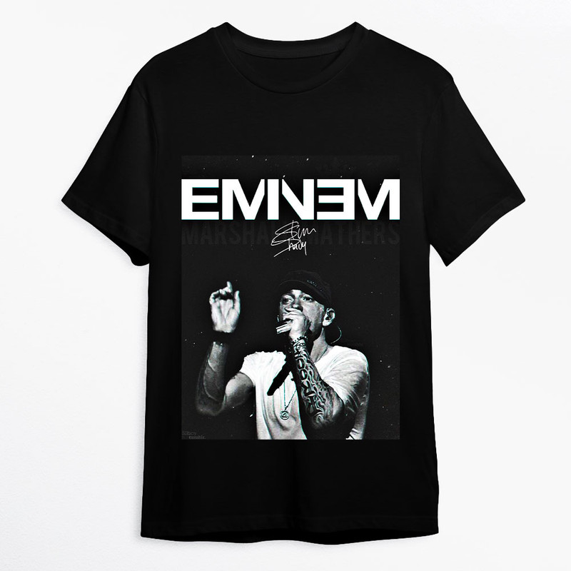تی شرت اورسایز آستین کوتاه مردانه مدل پنبه ای طرح EMINEM کد 0011623