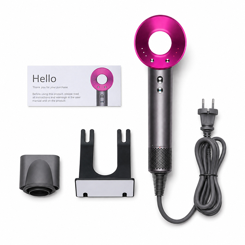 سشوار حرفه‌ای و آرایشگاهی فکسیت مدل S01 با موتور BLDC، توان 1600 وات، المنت سرامیکی، تنظیم دما در 2 حالت و متمرکزکننده باریک