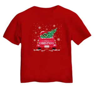 تی شرت آستین کوتاه بچگانه مدل ماشین کریسمس کد 4