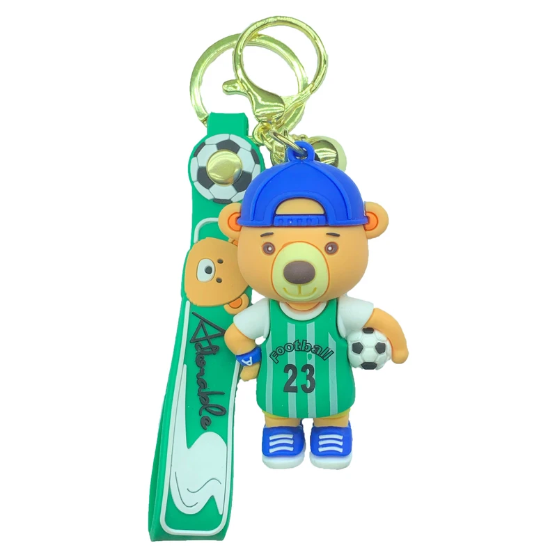 جاکلیدی مدل سیلیکونی طرح خرس فوتبالیست