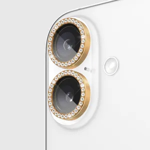 محافظ لنز دوربین گوف مدل رینگی نگین دار مناسب برای گوشی موبایل اپل iPhone 16