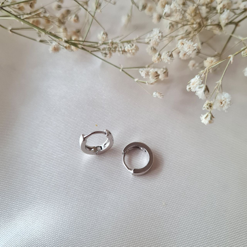 گوشواره زنانه ژوپینگ مدل حلقه ای ساده کد N05