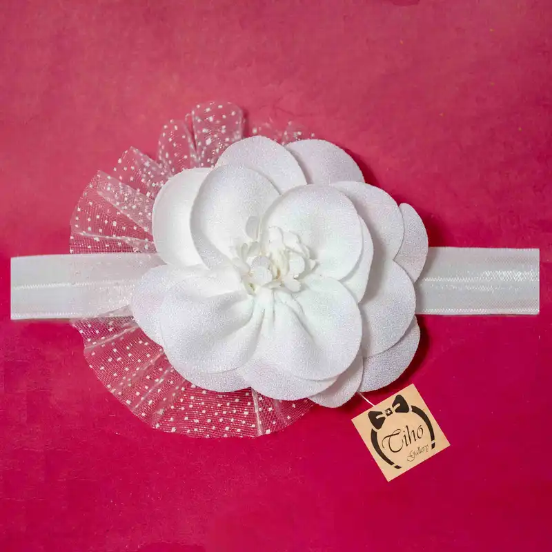 هدبند نوزادی مدل گل تور کد lux