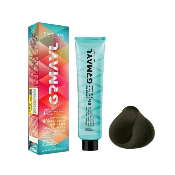 رنگ مو گرمایل شماره 6.3 مدل 2024 حجم 120 میلی لیتر رنگ بلوند زیتونی تیره