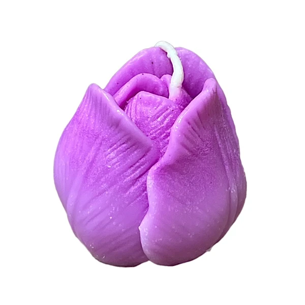 شمع دست ساز مدل غنچه لاله