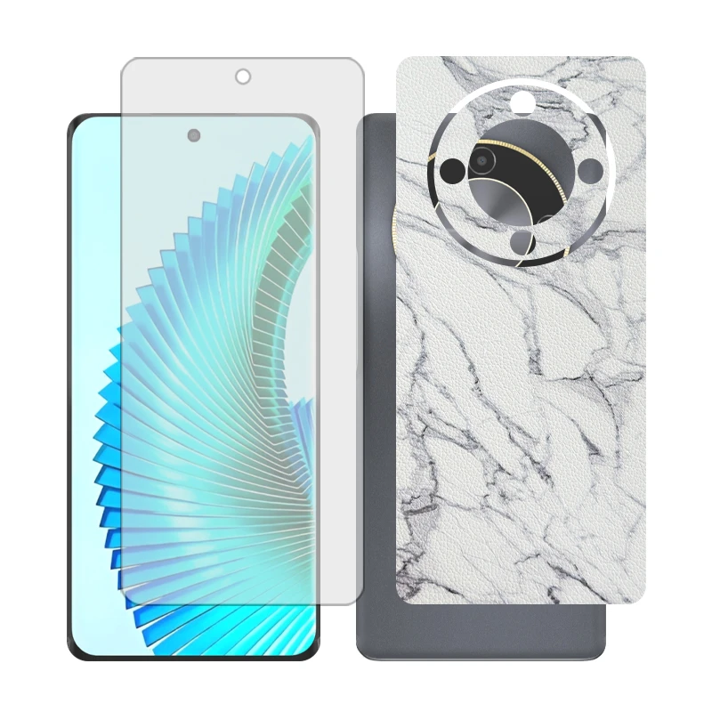 محافظ صفحه نمایش شفاف گلس مدل Together مناسب برای گوشی موبایل آنر X9b به همراه برچسب پوششی پشت گوشی