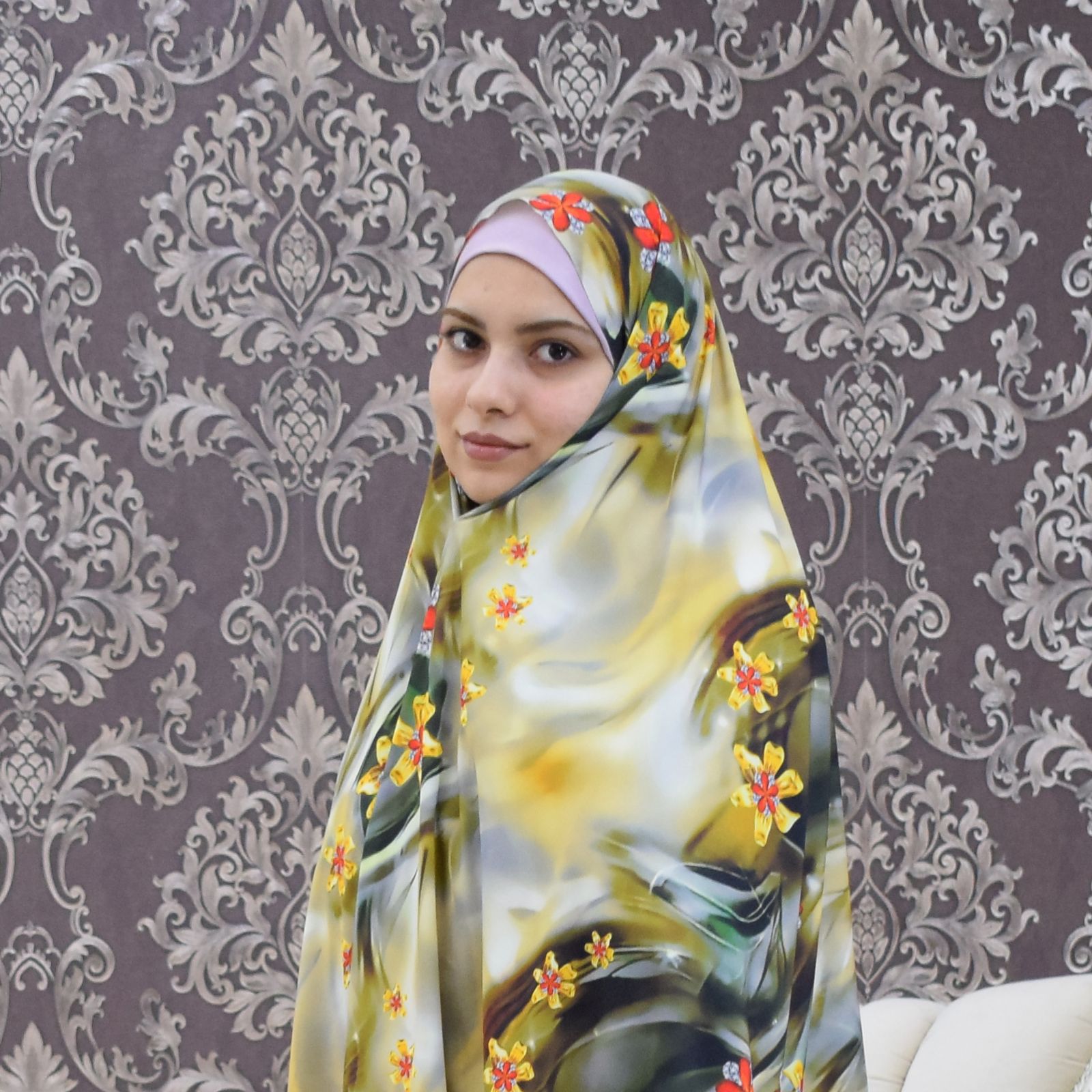 چادر نماز حجاب فاطمی مدل امواج سوپر سافت گیاهی کد  zito 8020  -  - 7