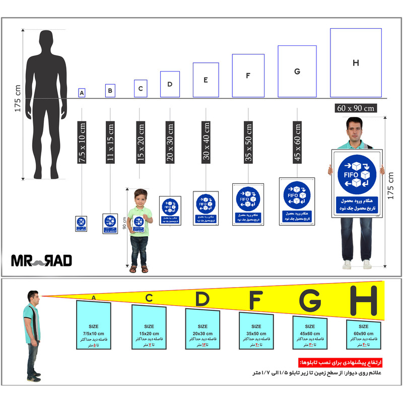 برچسب ایمنی مستر راد طرح مستطیل مدل HSE-OSHA-0012