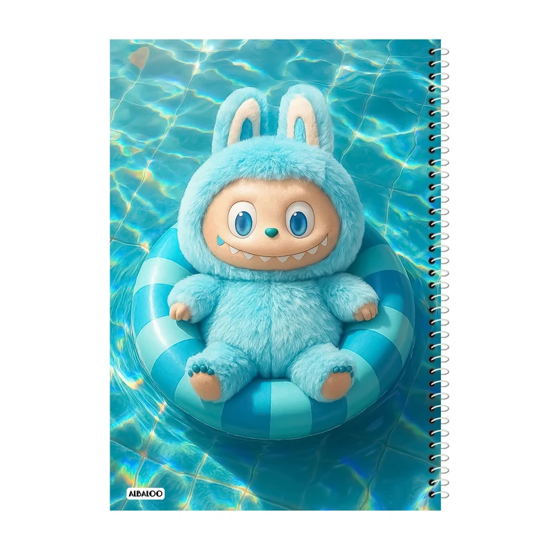 دفتر مشق 100 برگ آلبالو طرح عروسک لبوبو کد 2373