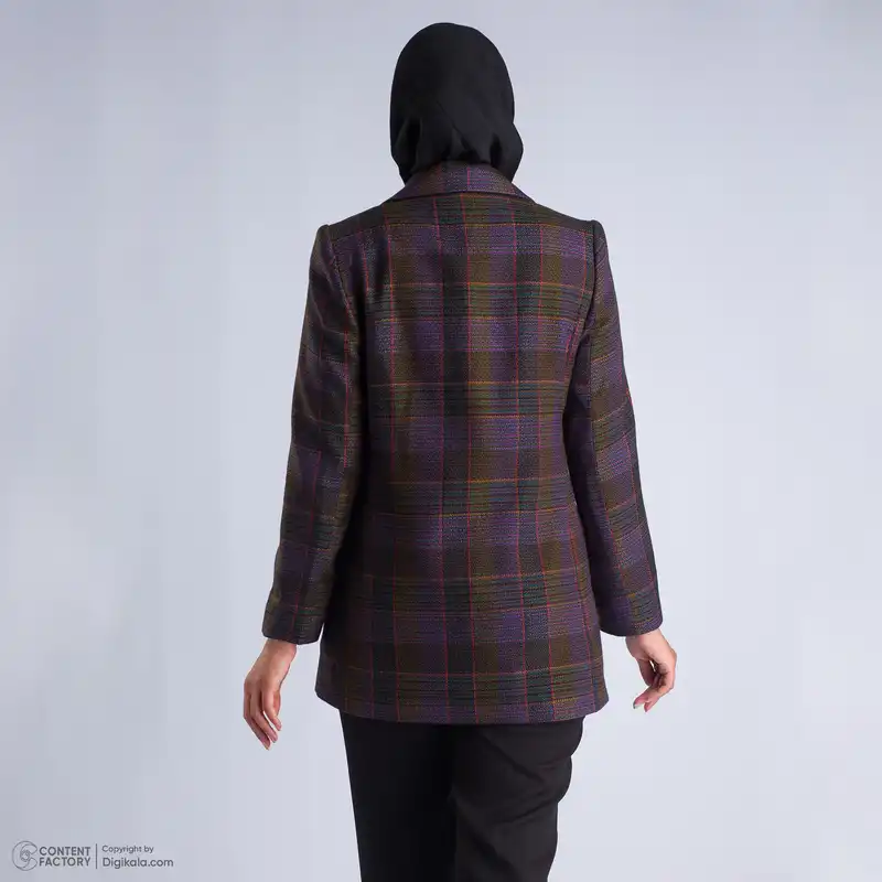 پالتو زنانه عصر جدید مدل 3048-2 رنگ بنفش