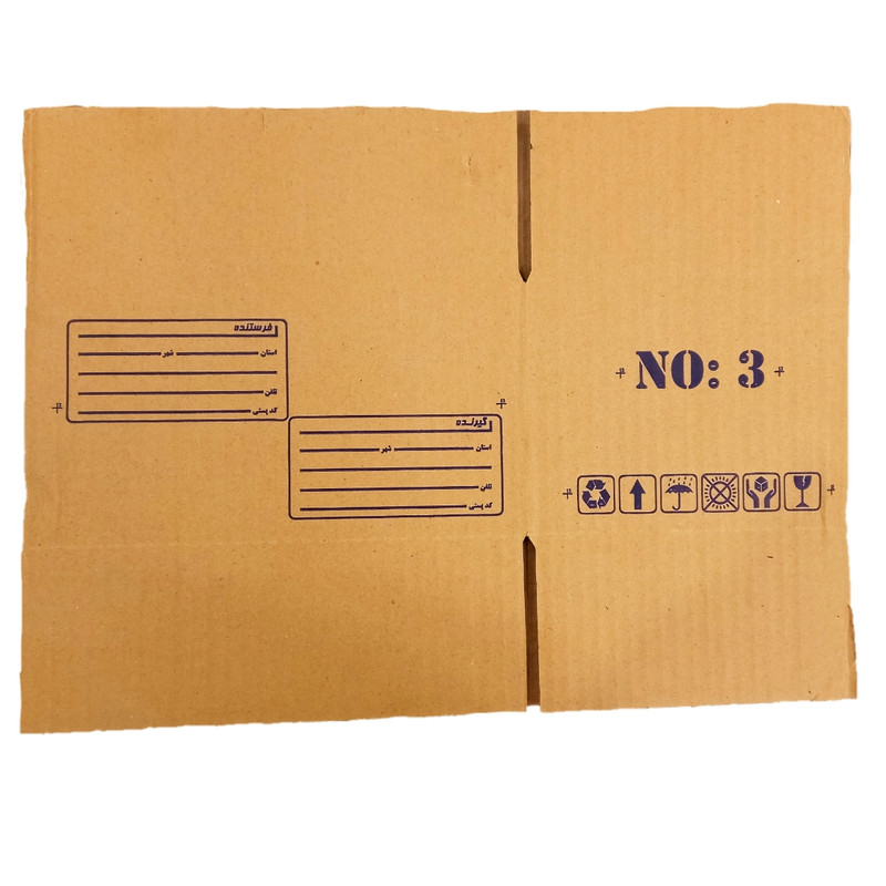 کارتن بسته بندی مدل NO_3 بسته 5 عددی