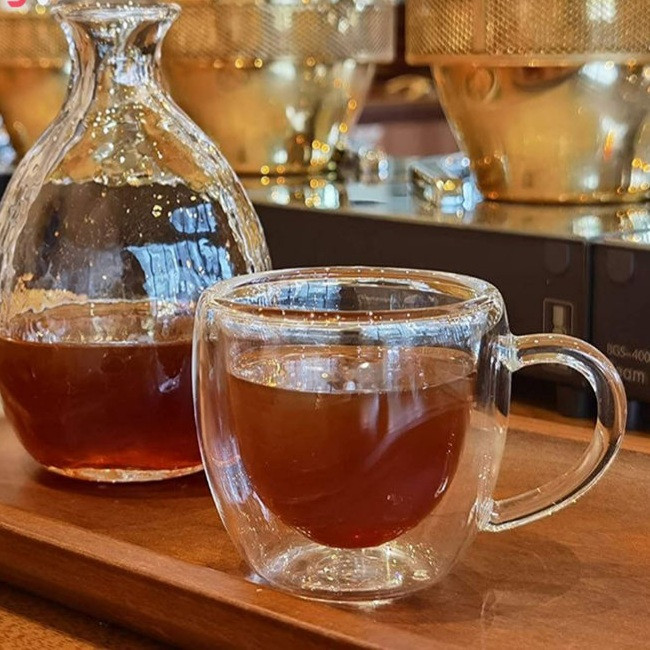 لیوان مدل دوجداره دسته دار کد 250 بسته 2 عددی