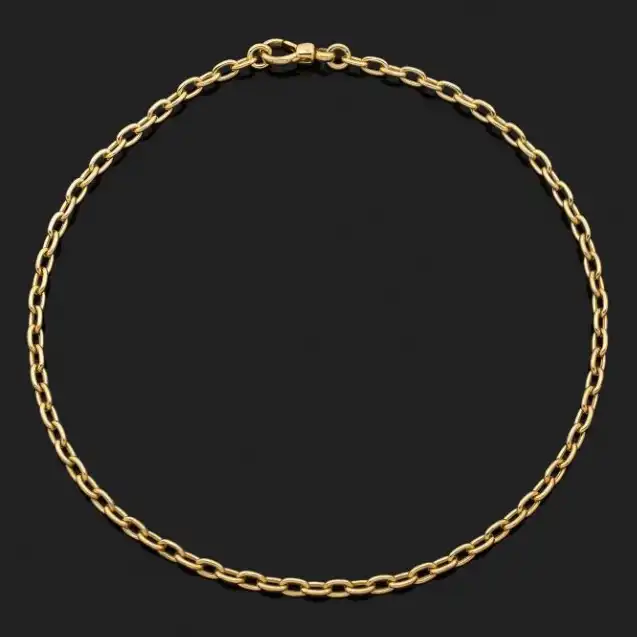 دستبند زنجیری طلا 18 عیار دخترانه دوست خوب مدل Dk48