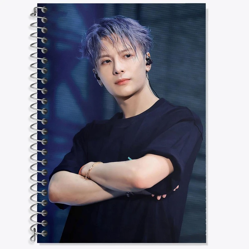 دفتر زبان 50 برگ خندالو مدل دو خط طرح جکسون گروه گات سون GOT7 کد 20956