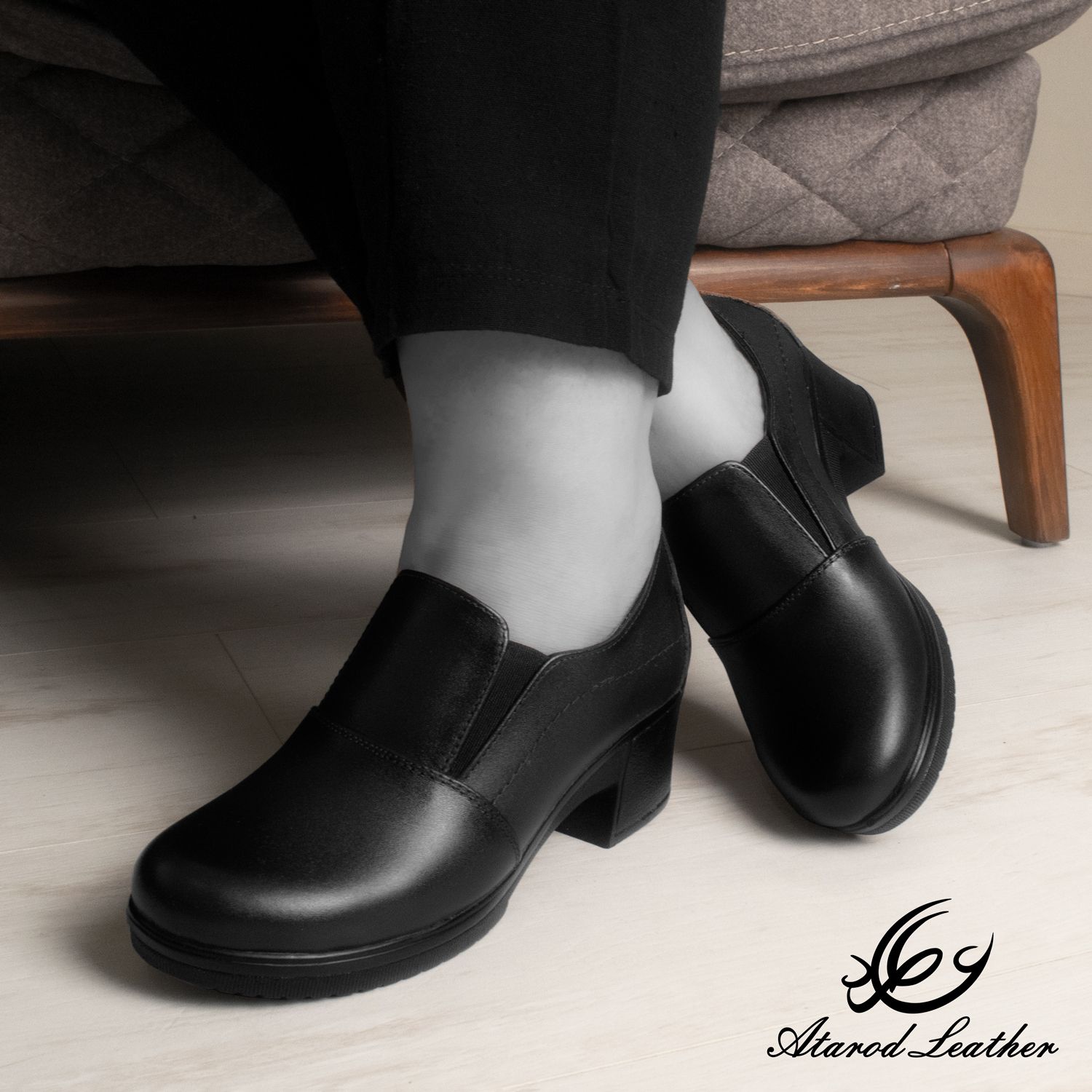 کفش زنانه چرم عطارد مدل طبی چرم طبیعی کد SH43 -  - 19