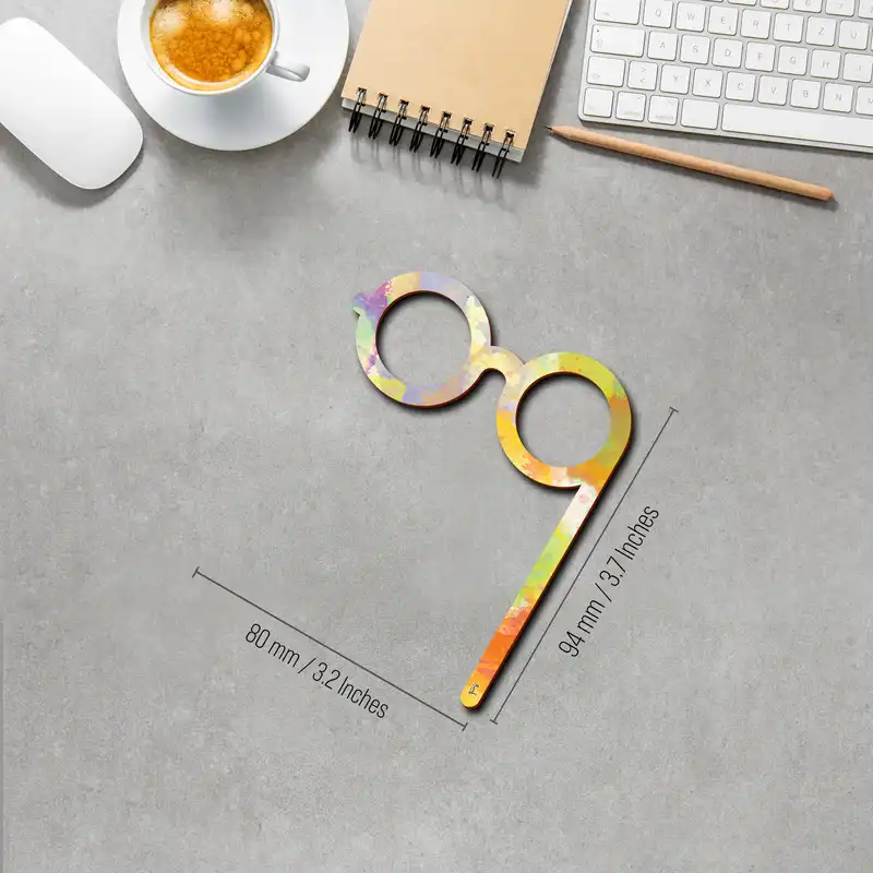 نشانگر کتاب لوکسینو مدل عینک آرزوها طرح آبرنگی