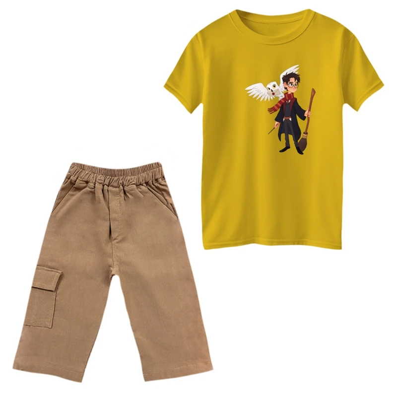 ست تی‌شرت و شلوارک پسرانه مدل هری پاتر کد 6