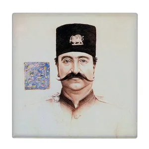  زیر لیوانی  طرح پرتره ناصرالدین شاه کد    5930809_4767