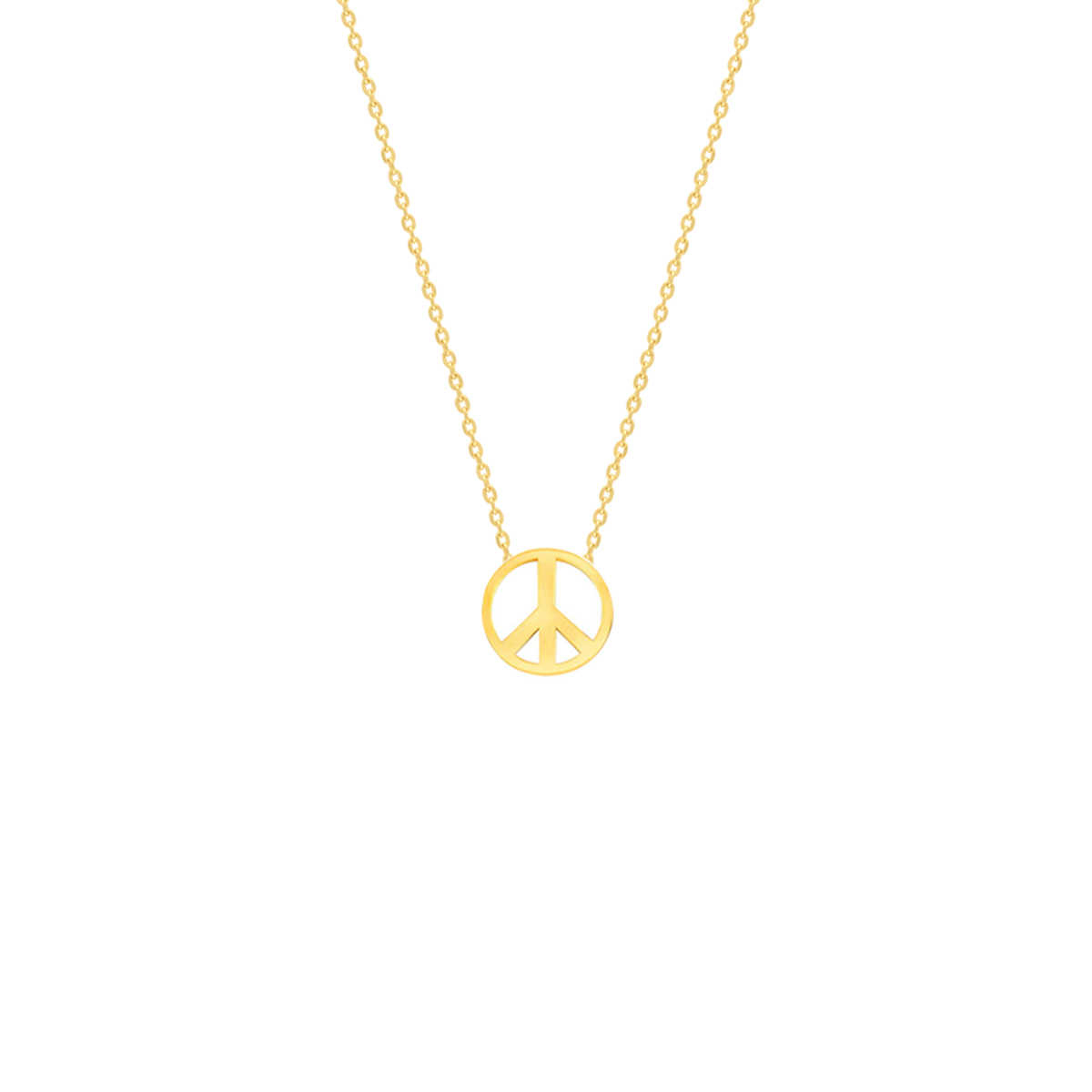 گردنبند طلا 18 عیار زنانه مدل نماد صلح