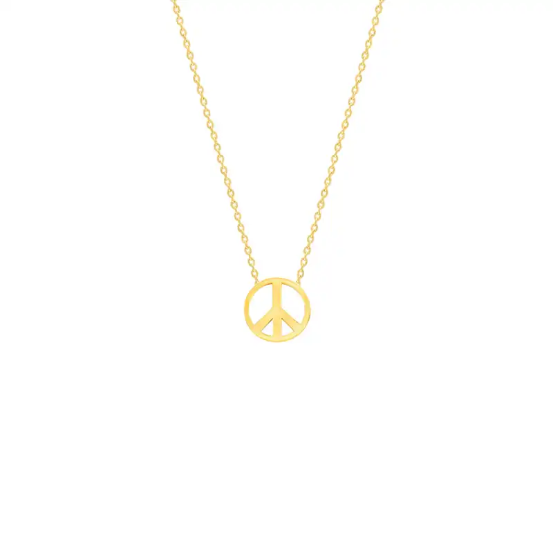 گردنبند طلا 18 عیار زنانه مدل نماد صلح