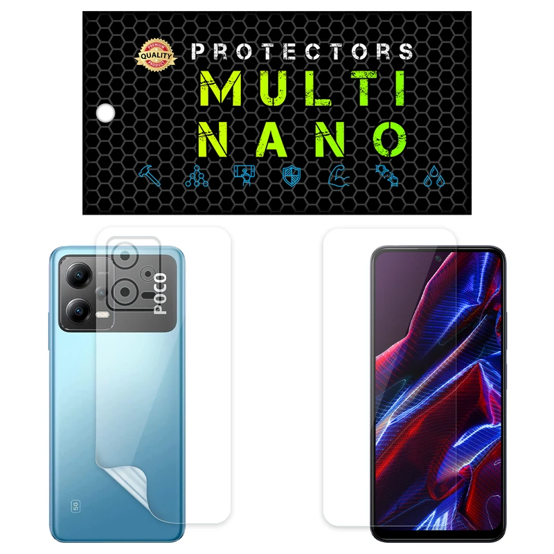 محافظ صفحه نمایش مولتی نانو مدل X-SFT مناسب برای گوشی موبایل شیائومی Redmi Note 12 به همراه محافظ پشت