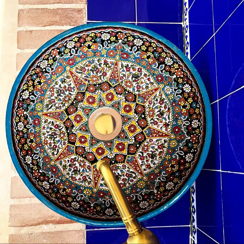 کاسه روشویی مدل سنتی میناکاری طاق