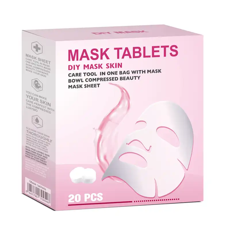 قرص ماسک ورقه ای صورت تابلتس مدل tablets بسته 20 عددی