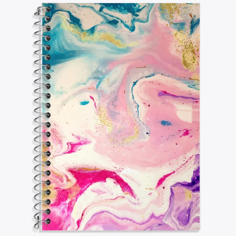 دفتر زبان 50 برگ خندالو مدل دو خط طرح دکوراتیو (decorative) کد F1544