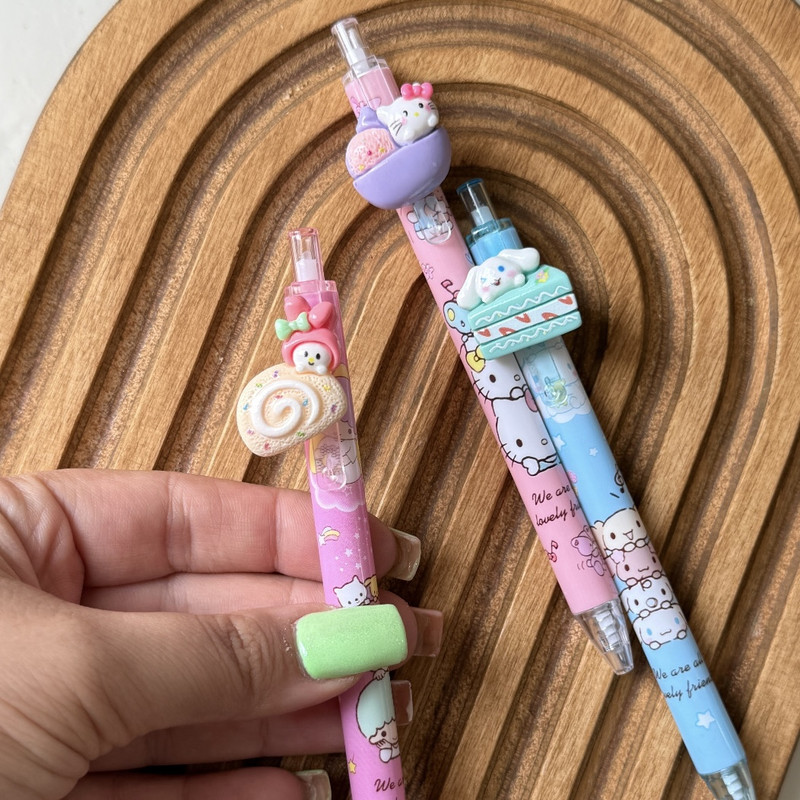 خودکار 0.7 میلی متری طرح کیتی و کرومی بسته 3 عددی