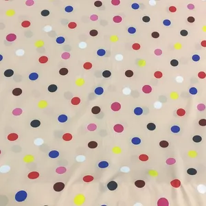 پارچه لباس عرض 1.5 متر مدل کرپ توپ توپی کد 5 رنگ گلبهی