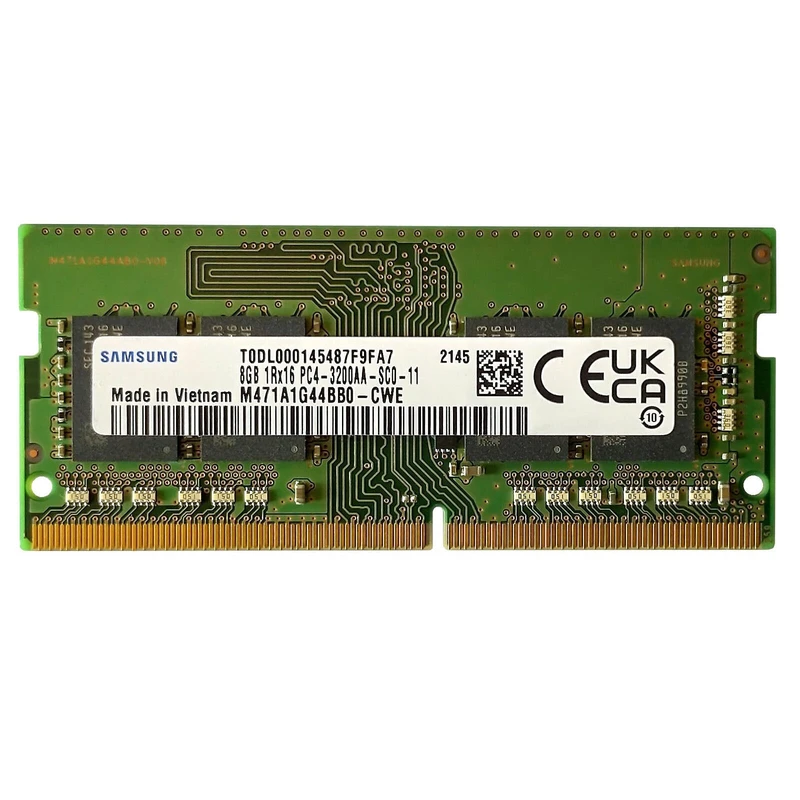 رم لپ تاپ DDR4 تک کاناله 3200 مگاهرتز CL22 سامسونگ مدل PC4-3200 ظرفیت 8 گیگابایت