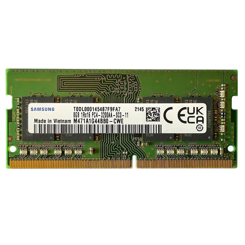 رم لپ تاپ DDR4 تک کاناله 3200 مگاهرتز CL22 سامسونگ مدل PC4-3200 ظرفیت 8 گیگابایت
