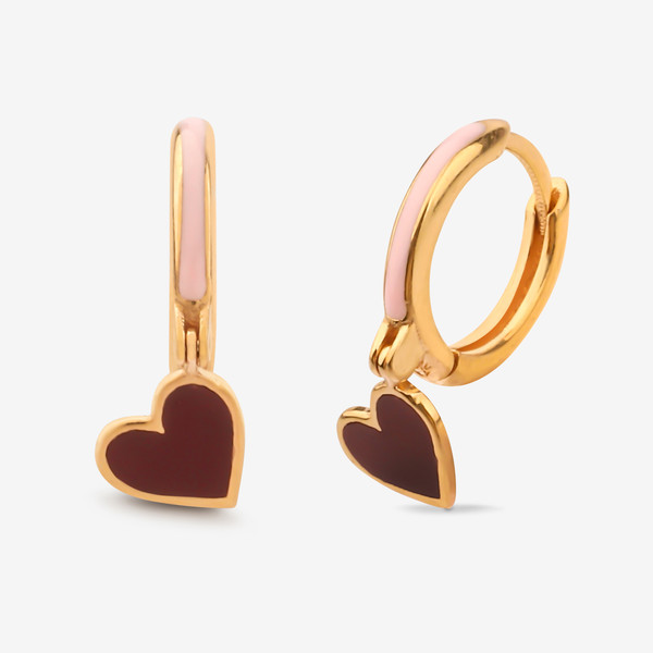 گوشواره حلقهای طلا کم اجرت 18 عیار زنانه گلدم مدل E244013