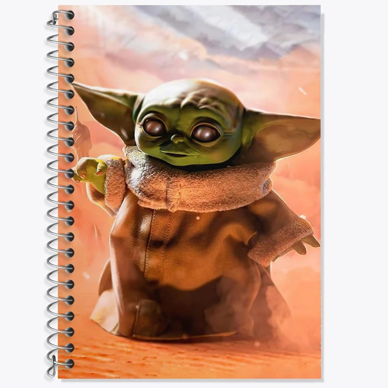 دفتر زبان 50 برگ خندالو مدل سه خط طرح یودا سریال جنگ ستارگان کد 26075