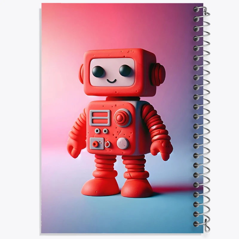 دفتر نقاشی 50 برگ خندالو طرح ربات بامزه کد F7994
