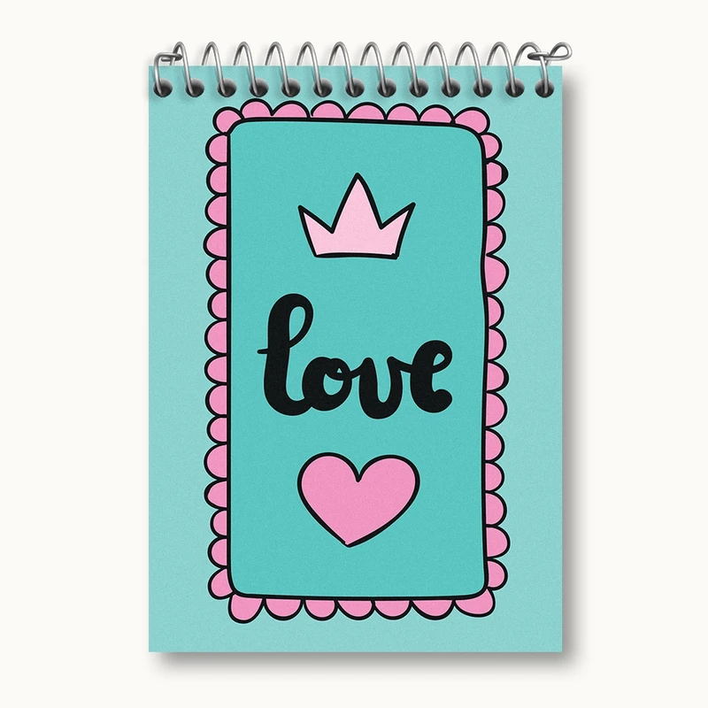 دفتر یادداشت 50 برگ خندالو مدل Love کد N350