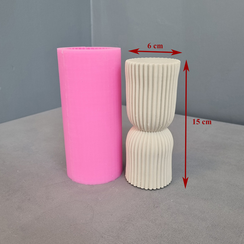 قالب شمع مدل استوانه‌ کمر باريک کد 15