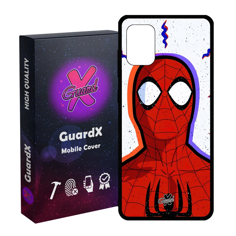 کاور گارد ایکس طرح Spider Man مدل Glass10495 مناسب برای گوشی موبایل سامسونگ Galaxy A71 4G