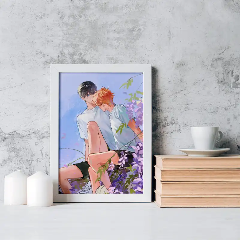 تابلو خندالو مدل هیناتا و کاگیاما انیمه هایکیو کد 17776