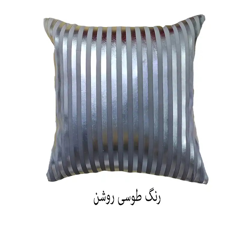 کاور کوسن مدل راه راه چرم و مخمل مدرن