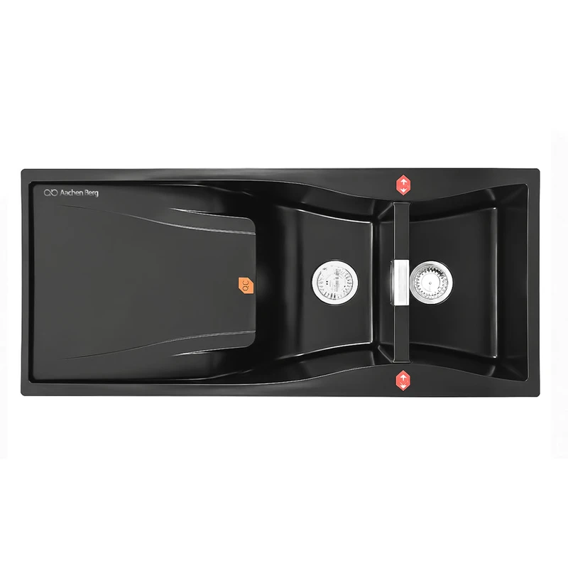 سینک ظرفشویی گرانیت توکار دو لگنه آخنبرگ مدل GS-205
